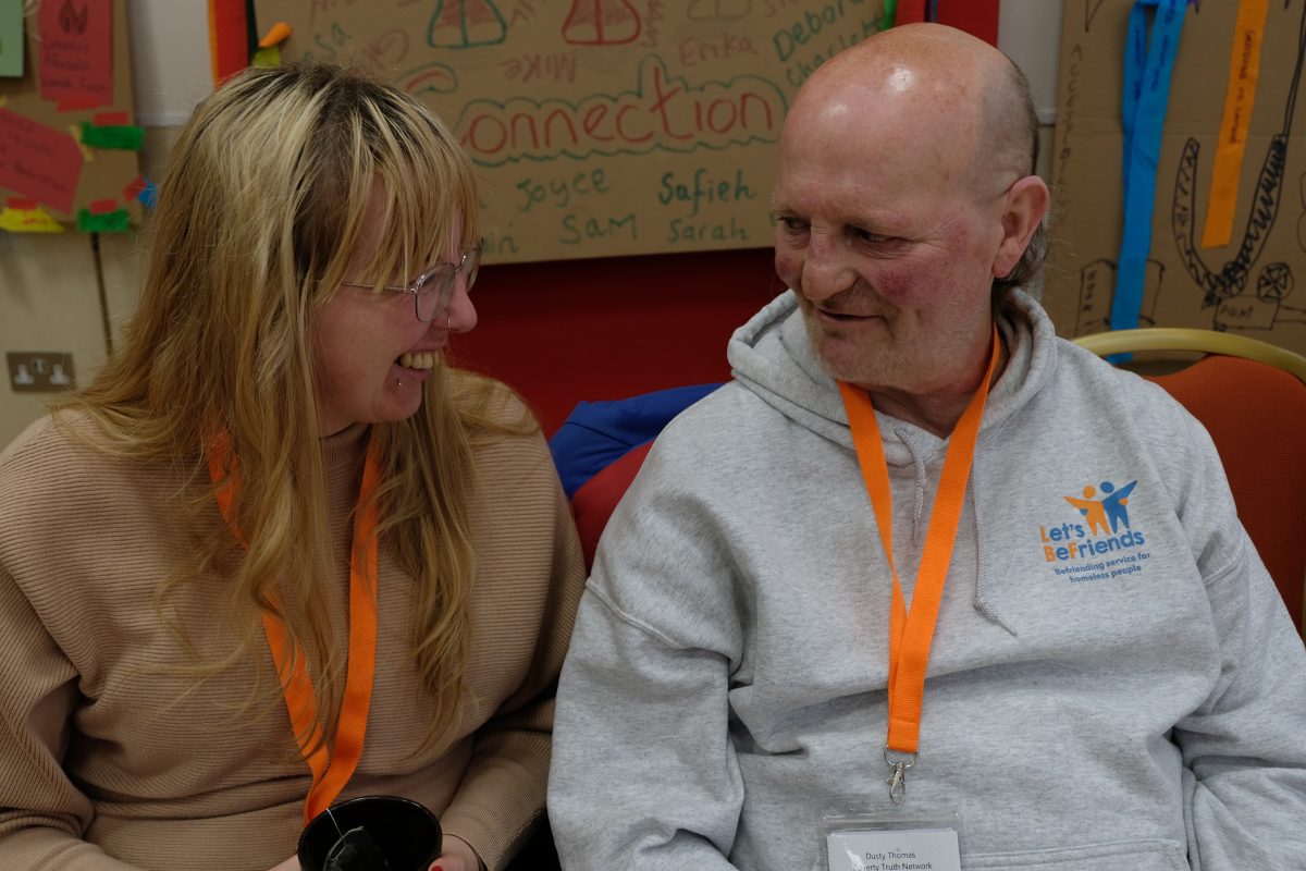 Rebecca and Rusty from Morecombe Bay Poverty Truth Commission at the Annual Commissioners Gathering